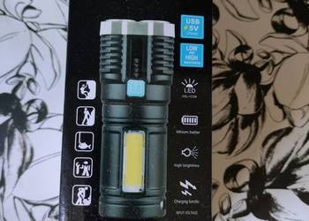 Mini latarka akumulatorowa 4 LED