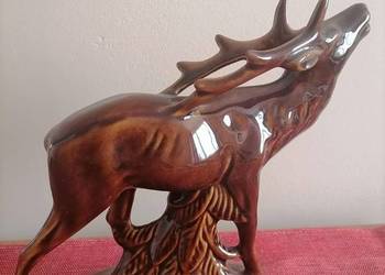 Figurka Porcelit Jeleń PRL