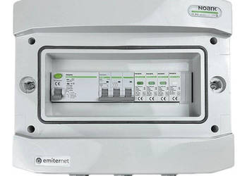 Rozdzielnica AC EMITER EM-308N_AC - Noark T1+2, 25 A 3F, RCD 40