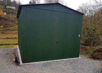 Blaszana hala 4×6m – ciemnozielona matowa