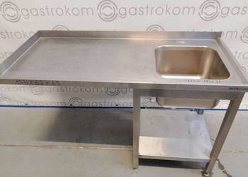 Stół ze zlewem P i miejscem pod zmywarkę 136x62