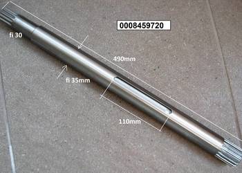 Wałek wielowypustowy L-490mm do prasy Claas