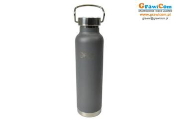 Termos Butelka 650 ml logo, grawer 10szt. SZARY