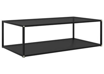 Stolik kawowy czarny 120x60x35 cm szkło hartowane WM-322903