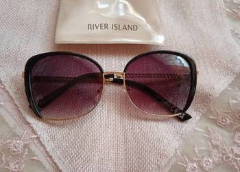 RIVER ISLAND/Ekskluzywne okulary przeciwsłoneczne etui/NOWE