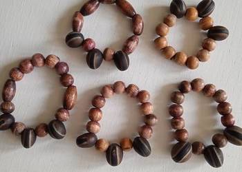 BRANSOLETY Z EGZOTYCZNYCH NASION DRZEW TAGUA "BAWOLE OCZY"