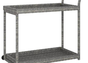 Wózek barowy szary 100x45x83 cm polirattan WM-316667