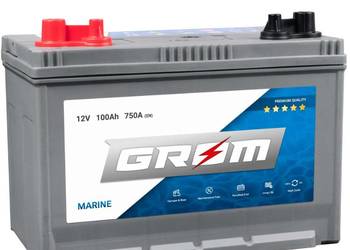 AKUMULATOR 100Ah 750A GROM MARINE PŁOCK CHOPINA 1 DARMOWA DOSTAWA