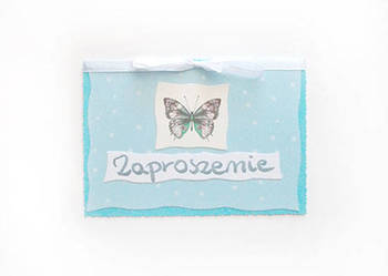 niebieskie zaproszenie,motylek zaproszenie puste zaproszenia