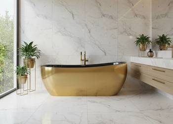 Wanna Wolnostojąca Melania — Złoto & Czerń (połysk) | 170 cm | Kompozyt