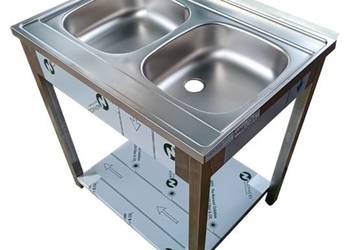 Zlew gastronomiczny 80x60x85 z półką