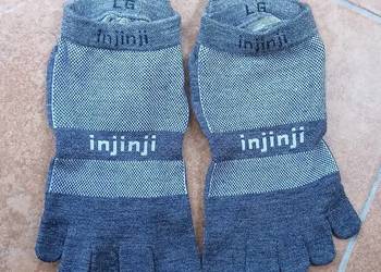 Skarpetki do biegania Injinji Run Original Weight No-Show Grey L