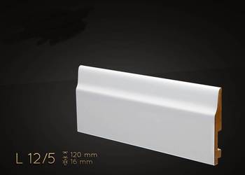 Listwa przypodłogowa MDF L12/5 - lakierowana na biało