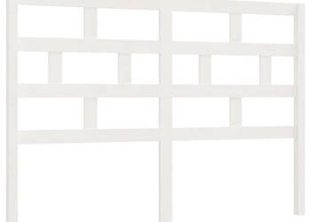 Wezgłowie łóżka białe 146x4x100 cm lite drewno sosnowe WM-814195