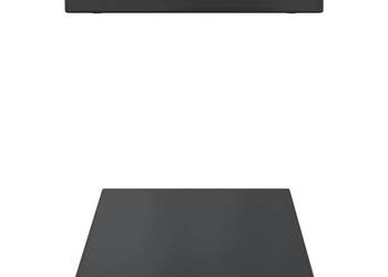 Półki ścienne 2 szt. 50x235x3 cm czarna stal nierdzewna WM-30295