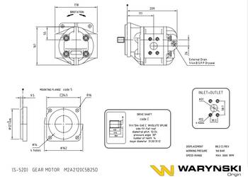 Waryński S-52D (Waryński S52) Silnik hydrauliczny
