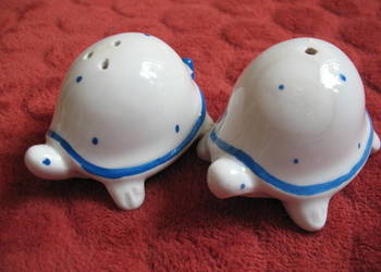 Sól i pieprz - Porcelana - Żółwie - 8 x 5 cm Solniczka i pieprzniczka