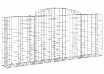 Kosze gabionowe 8 szt 300x30x120/140 cm galwanizowane żelazo WM-3146545