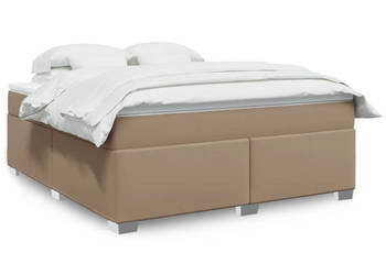 Łóżko kontynentalne z materacem cappuccino ekoskóra 180x200 cm WM-3285224
