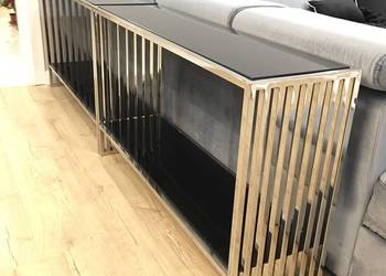 Konsola Olivson Rolls   wym 120x35 wys 80 - stal polerowana