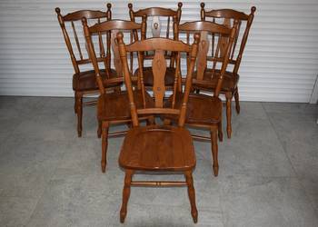 krzesła dębowe 6 sztuk - jak nowe