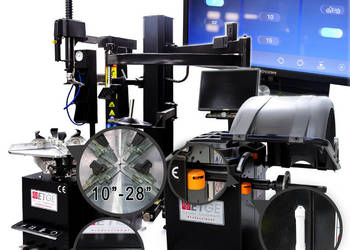 Zestaw Maszyn Montażownica 530L BLACK Runflat Wyważarka 908 BLACK LCD LASER