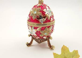 Duże jajko jajo faberge pojemniki szkatułka.