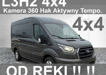Ford Transit 4X4 L3H2 165KM 3-osob.Hak Kamera 360 Martwe Pole Od ręki !!!