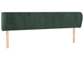 Zagłówek uszak ciemnozielony 163x23x78/88 cm aksamitny WM-3117201