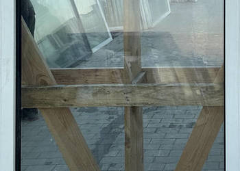 OKNA KacprzaK Witryna 91X129 FIX Używany PCV Plastikowy