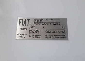Tabliczka znamionowa Fiat