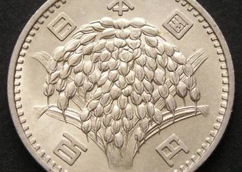 JAPONIA 100 JEN YEN 1963 - SREBRO - STAN MENNICZY -