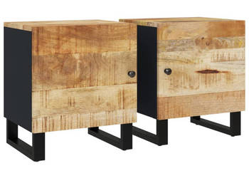 Szafki nocne 2 szt. 40x33x46 cm lite drewno mango WM-345209