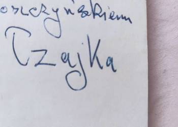 Autograf Czajki Stachowicz 1963, pisarki i muzy Witkacego