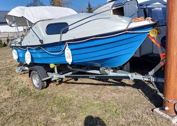 Łódz kabinowa rekreacyjno wędkarska ROMANA + przyczepa podłodziowa+ silnik