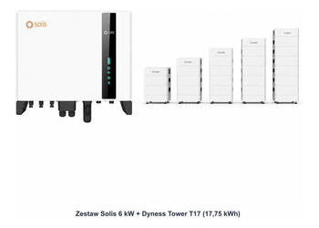 Zestaw Solis 6 kW + Dyness Tower T17 17,75 kWh