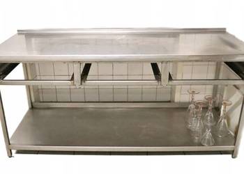 Masywny stół roboczy gastronomiczny 190 x 70 cm - z dolną półką