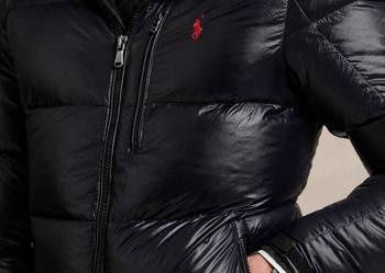 Kurtka pikowana, zimowa Polo Ralph Lauren - czarna błyszcząca, rozmiar XXL