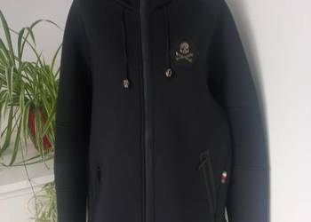 Philipp Plein męska czarna kurtka bluza softshell kaptur r 3XL