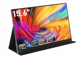 Hongo ekran przenośny 15,6 cala 1920 x 1080 FHD, USB-C HDMI