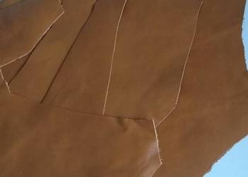 Skóra (385 g) Licowa Włoska średnie i małe kawałki Cognac Koniakowa Brązowy