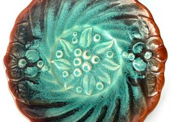 Duża patera Fat Lava Vintage sygnowana Strehla Keramik Niemcy lata 60/70 Mi