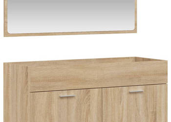 Szafka łazienkowa z lustrem dąb sonoma materiał drewnopochodny WM-833886