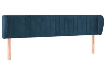 Zagłówek uszak ciemnoniebieski 183x23x78/88 cm aksamitny WM-3117446