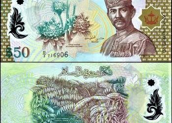 BRUNEI 2004, 50$-P 29a UNC-polimer!Gratis wysyłka!