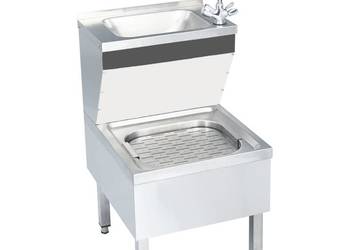 Umywalka gospodarcza z kranem, wolnostojąca, stal nierdzewna（51116）