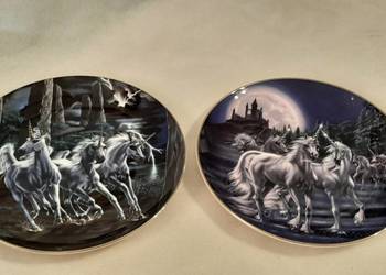 Kolekcjonerskie talerze firmy Royal Doulton-jednorożce
