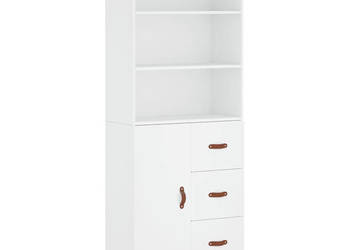 Witrynka biała 695x34x180 cm materiał drewnopochodny WM-3189413