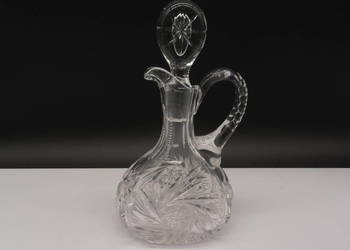 Kryształowa karafka ampułka CRUET vintage pinwheel gwiazda