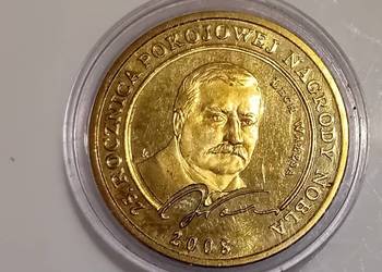 Moneta zastępcza: 4 Talary Gdańskie, 2008r. L. Wałęsa 25 roczn. Nagr.Noblal